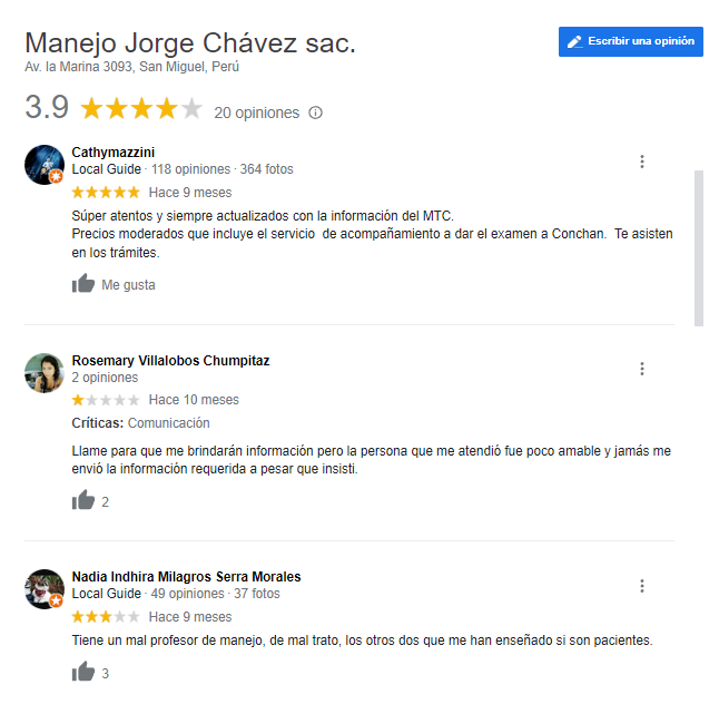 Escuela de manejo Jorge Chavez 1 jorge chavez escuela de manejo